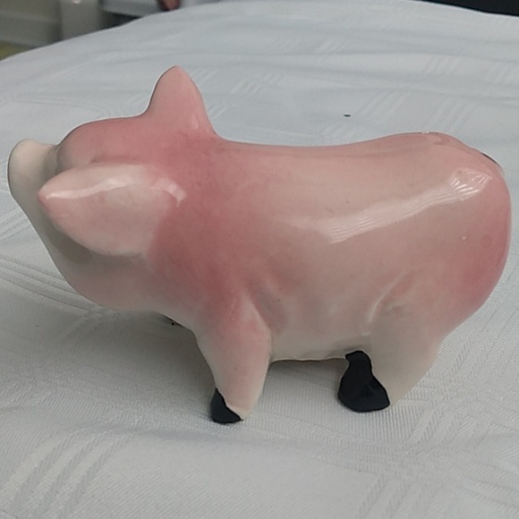 Vintage Ceramic Pig Miniature Figurine Kitchen Decor 1970s Japanese - Picture 4 of 8